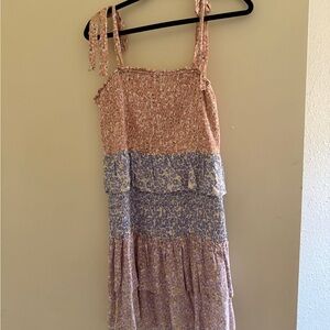 Charming Floral Tiered  Dress